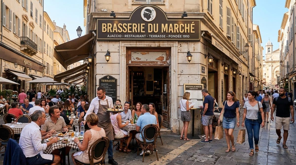 Illustration générée : Fonds de commerce Brasserie – Restaurant à Ajaccio, hyper-centre