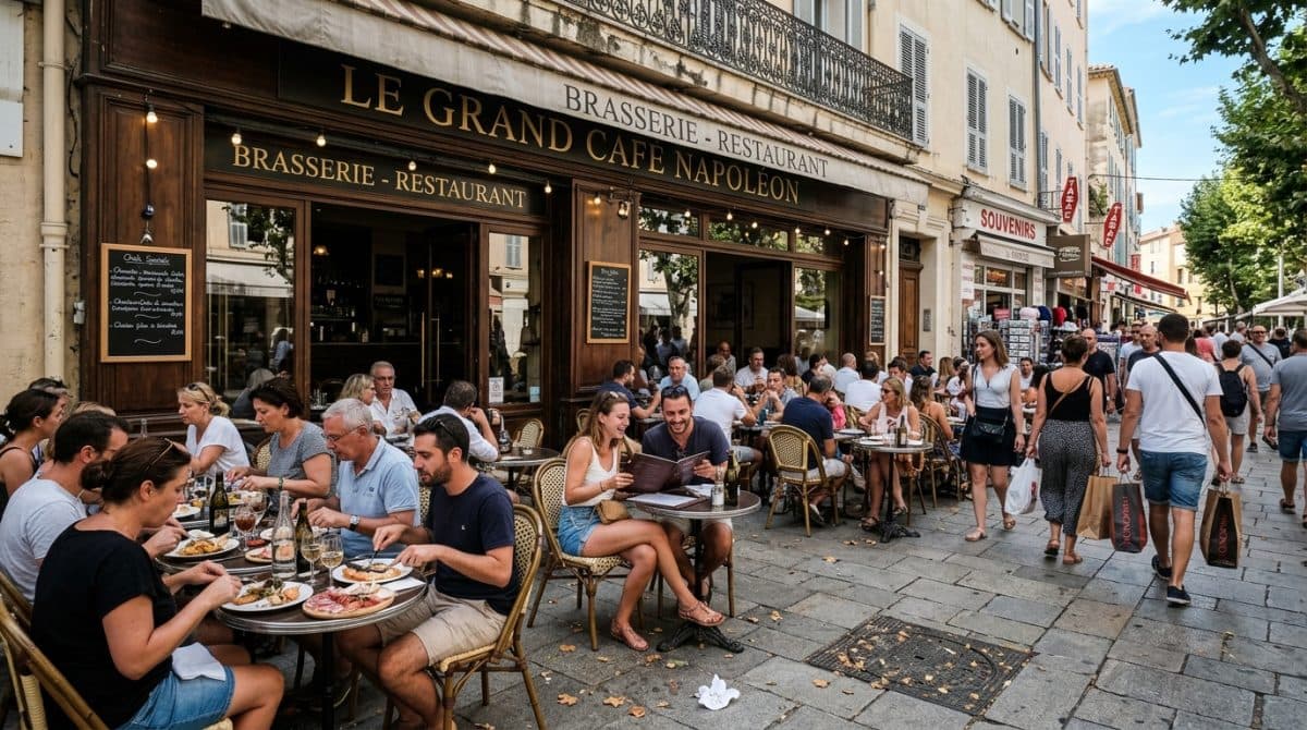 Illustration générée : A ceder brasserie restaurant leader sectoriel ajaccio