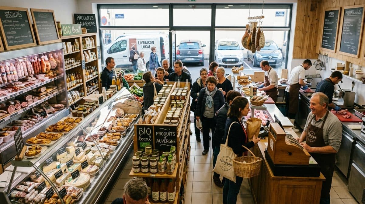 Illustration générée : Traiteur boucherie charcuterie epicerie a vendre a 10 minutes de pont-du-chateau