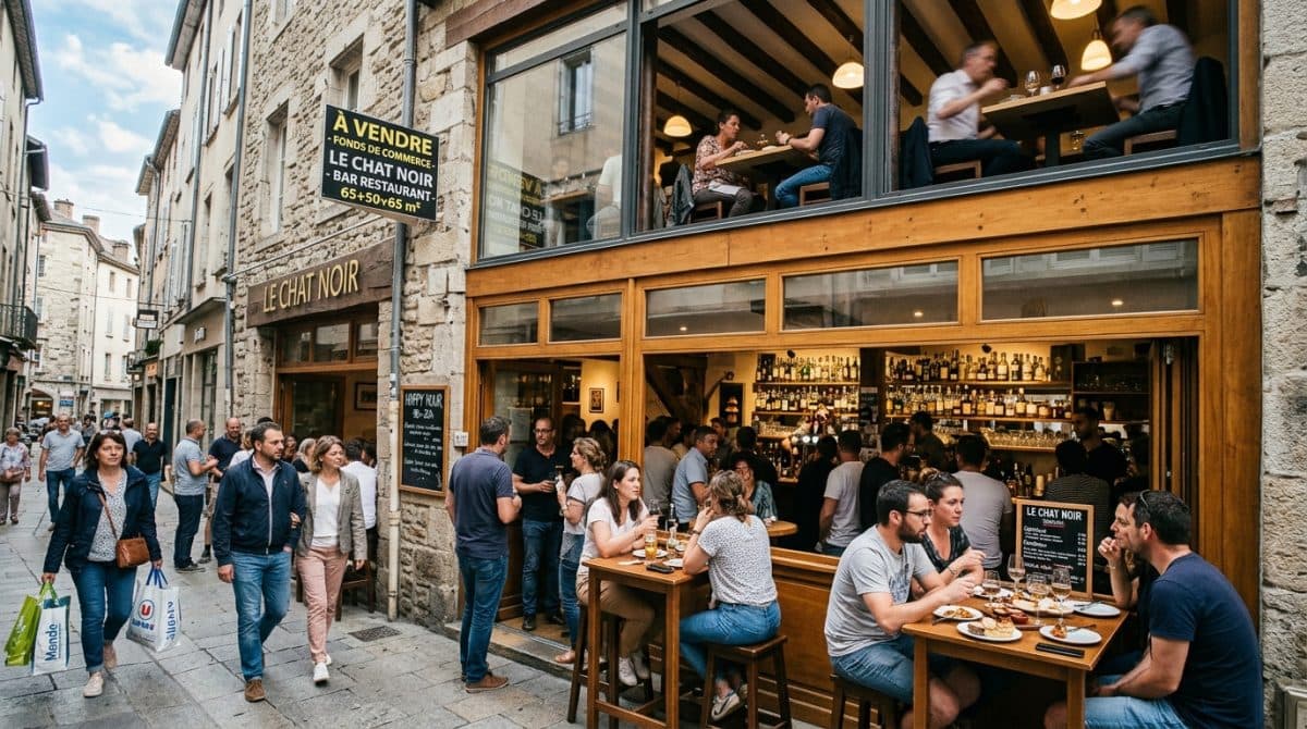 Illustration générée : A vendre murs commerciaux bar restaurant secteur mende