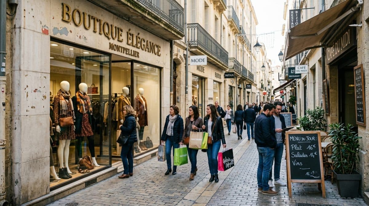 Illustration générée : 🛍️ À CÉDER – Droit au Bail Boutique – Emplacement Premium Montpellier