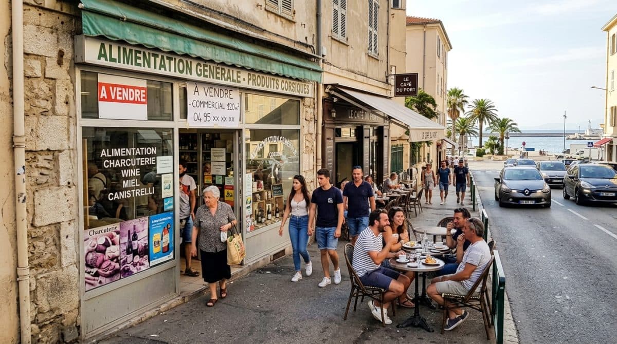 Illustration générée : A vendre murs commerciaux route des sanguinaires