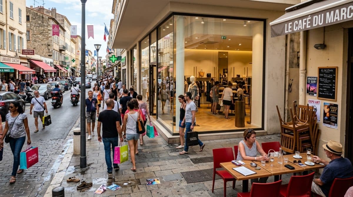 Illustration générée : Cours napoleon ajaccio hypercentre droit au bail tous commerces