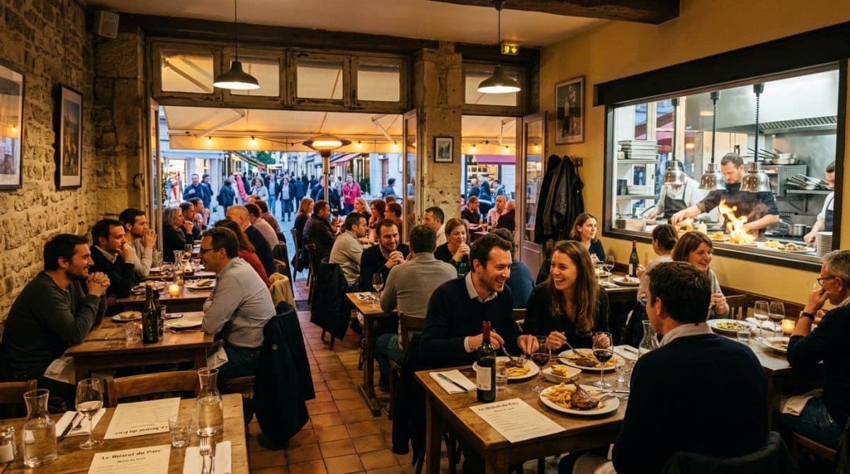 Illustration générée : À CÉDER – FONDS DE COMMERCE RESTAURATION -Établissement emblématique au cœur de Vichy
