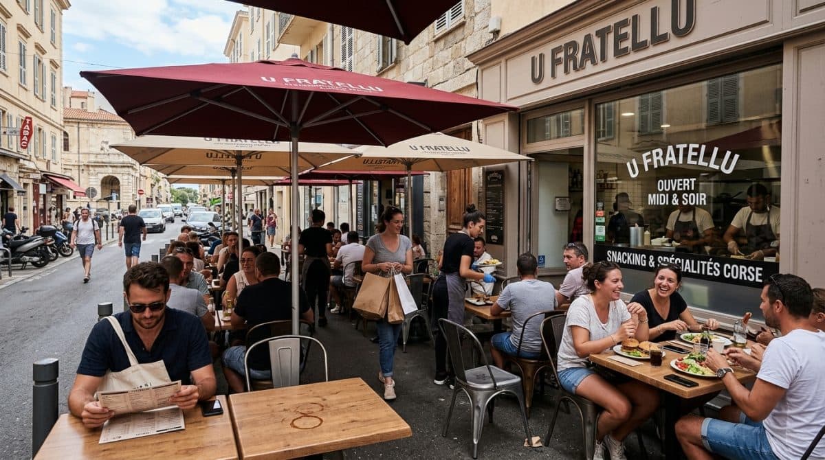 Illustration générée : À VENDRE – Murs et Fonds de commerce de restauration – Ajaccio