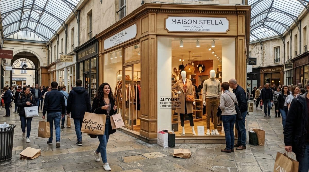 Illustration générée : A ceder droit au bail galerie commerciale baleone