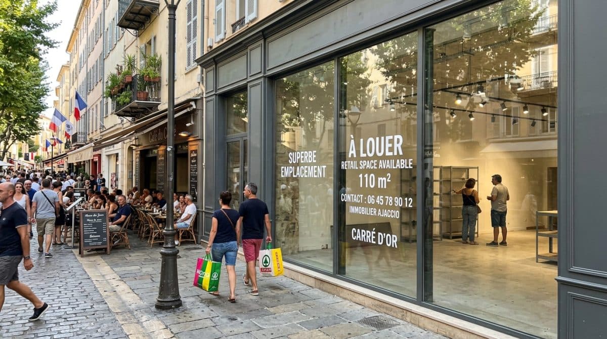 Illustration générée : A ceder droit au bail ajaccio carre d'or