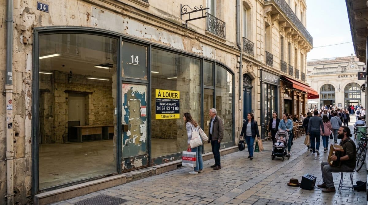Illustration générée : A louer local commercial montpellier centre 180m2 gare st roch