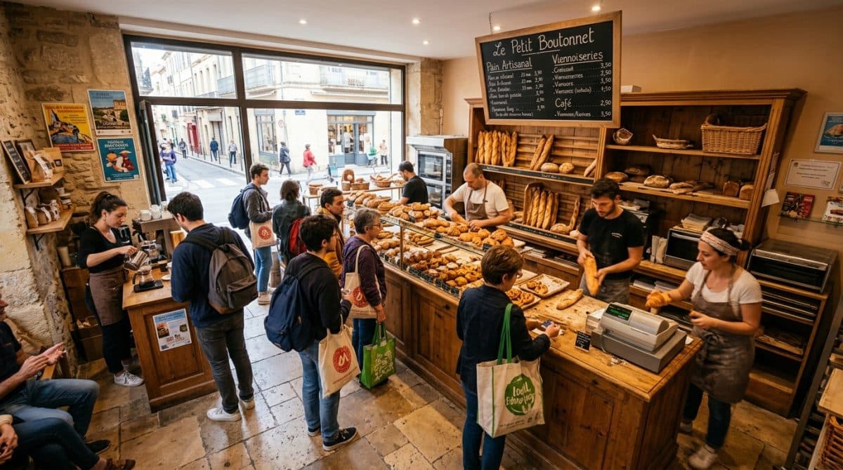 Illustration générée : Fonds de commerce Boulangerie – Emplacement Montpellier centre nord