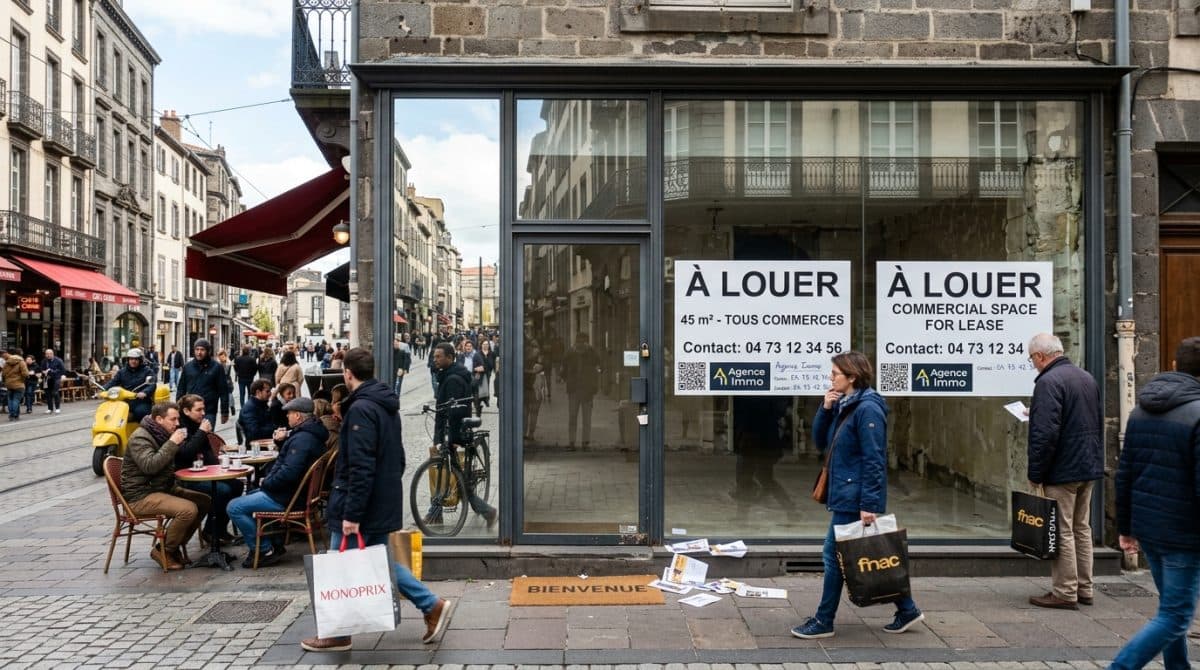 Illustration générée : Droit au bail tous commerces hyper centre de Clermont Ferrand