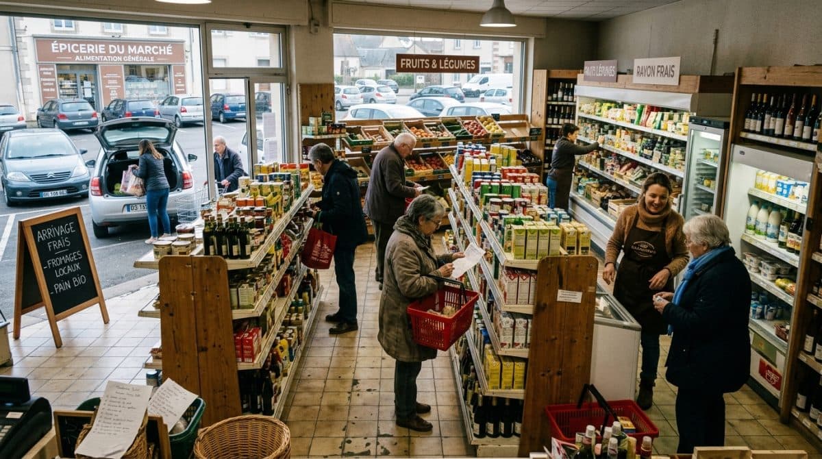 Illustration générée : Commerce Alimentaire · MONTMARAULT