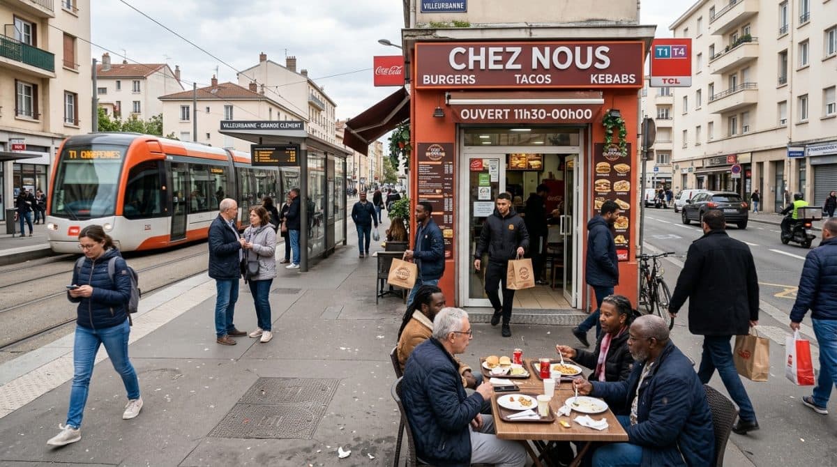 Illustration générée : Location gérance restauration rapide Villeurbanne