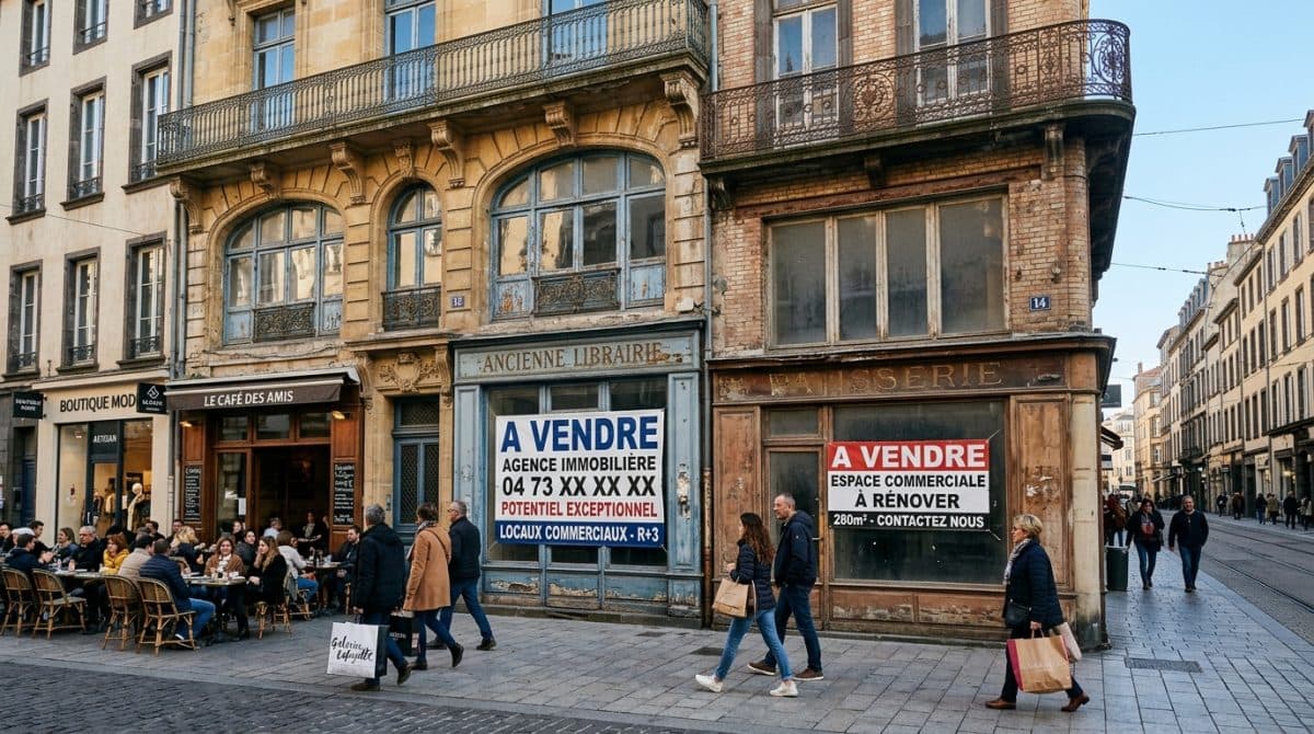 Illustration générée : Murs Libre dans l'ultra centre de Clermont-Ferrand