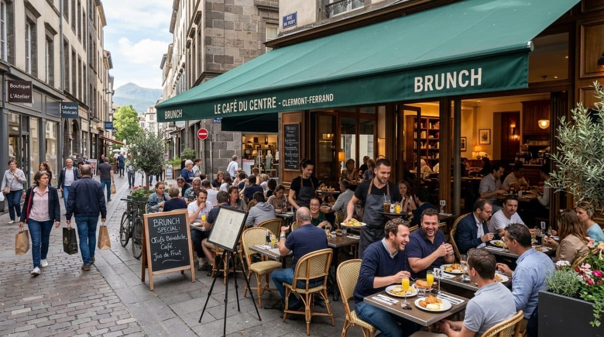 Illustration générée : A vendre un café restaurant brunch Clermont ferrand