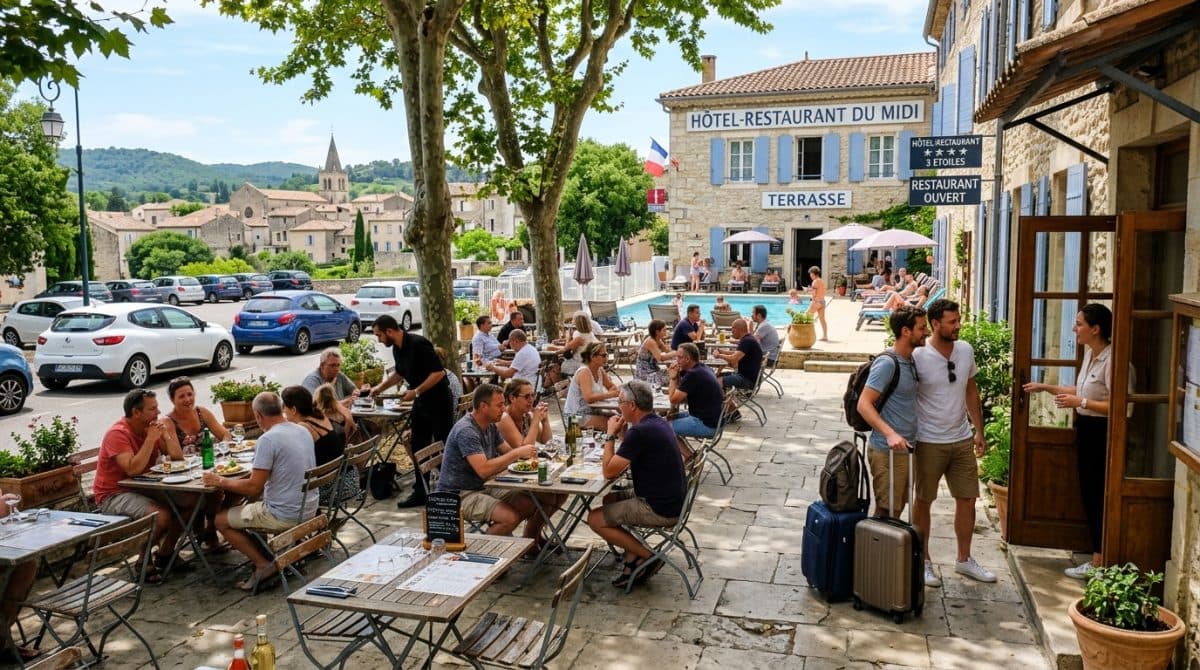 Illustration générée : À CÉDER — Hôtel-Restaurant 3★ Sud de la France