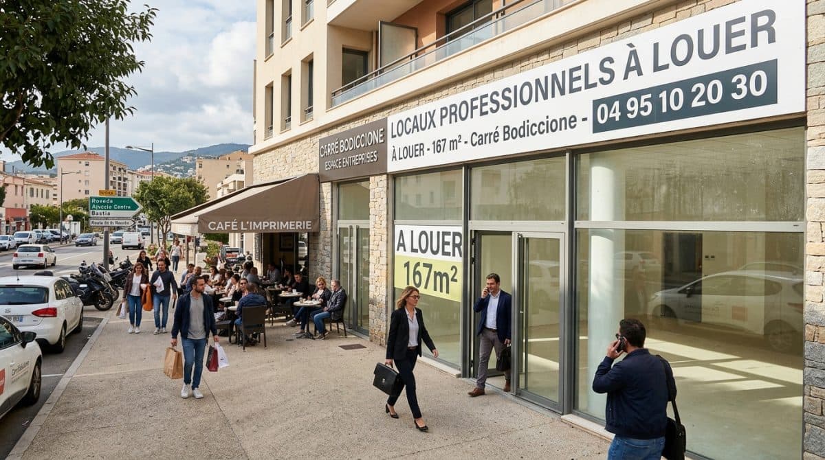 Illustration générée : LOCAUX PROFESSIONNELS - 167 m² – CARRE BODICCIONE ROCADE