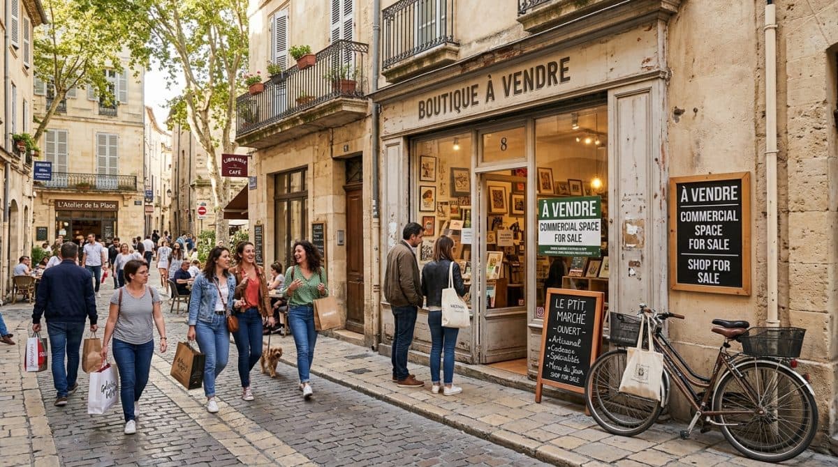 Illustration générée : A vendre murs commerciaux place de la canourgue montpellier