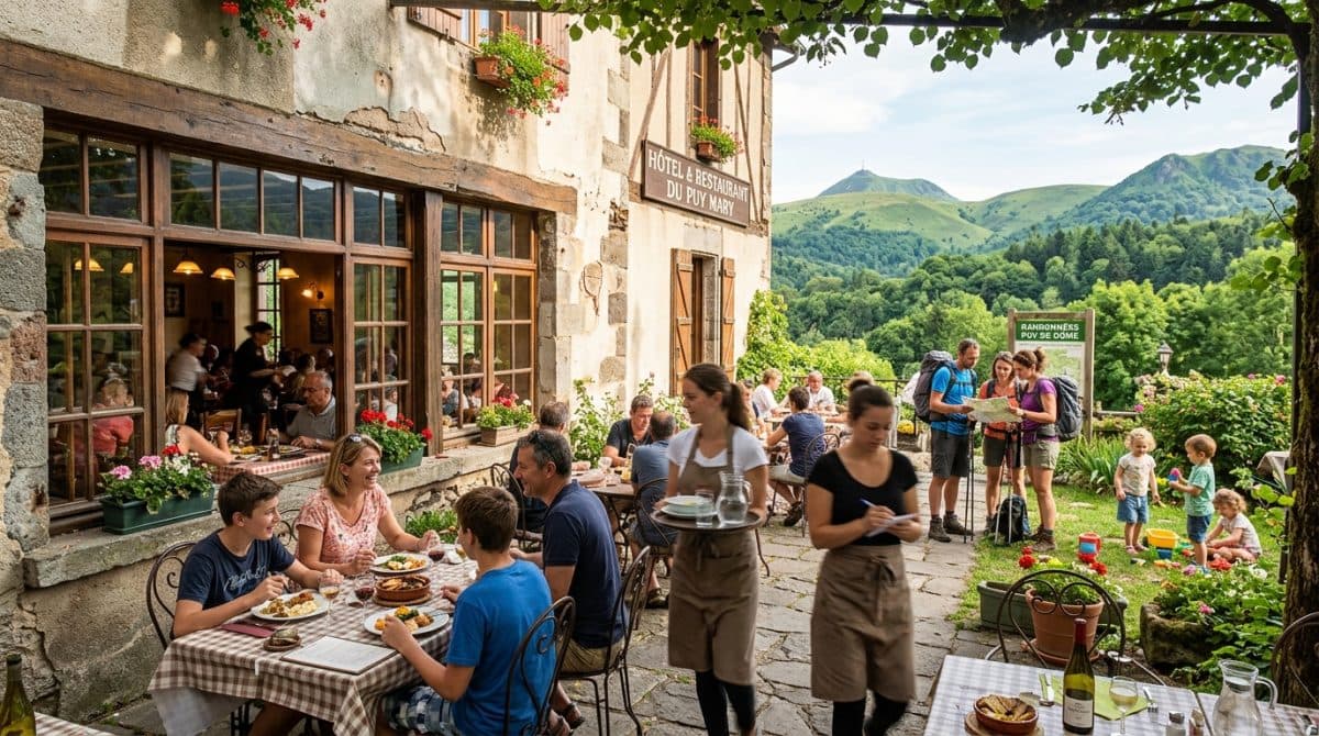 Illustration générée : A vendre Hotel restaurant au coeur du parc des volcans d'auvergne