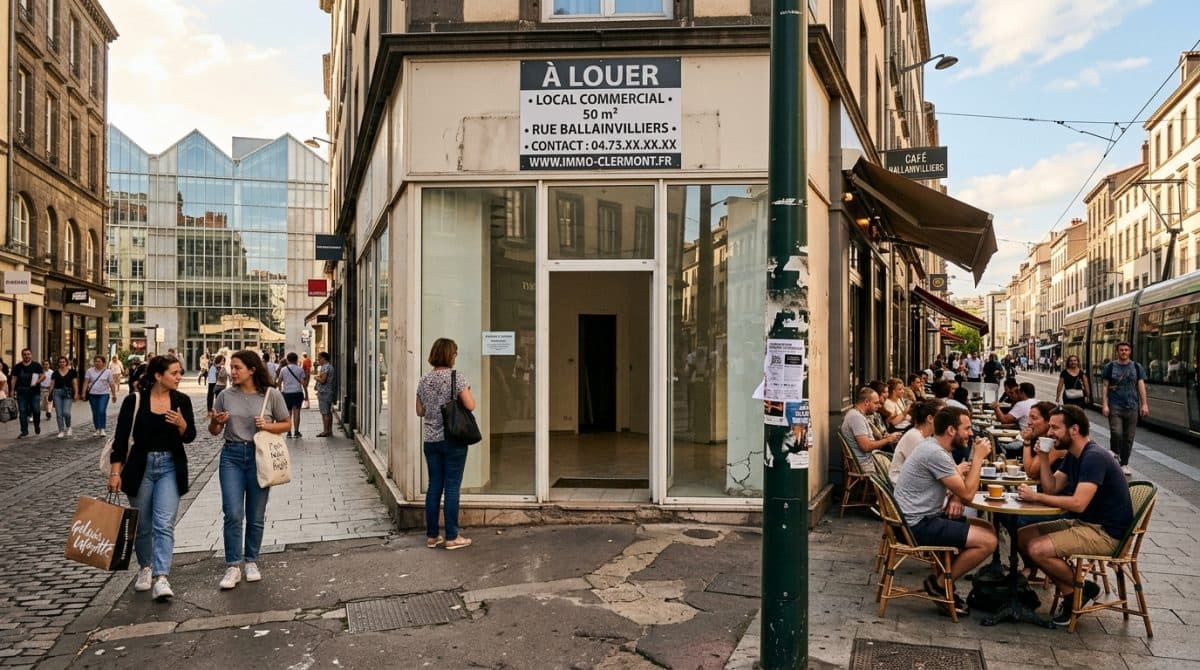 Illustration générée : Local à louer rue Ballainvilliers centre ville Clermont-Ferrand