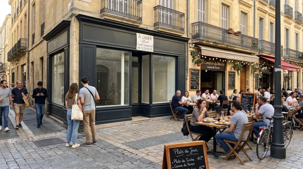 Illustration générée : Murs commerciaux comedie centre écusson montpellier