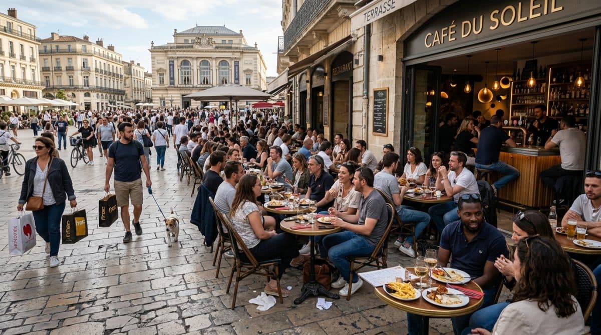Illustration générée : À VENDRE – Bar Restaurant Licence IV – Montpellier Centre