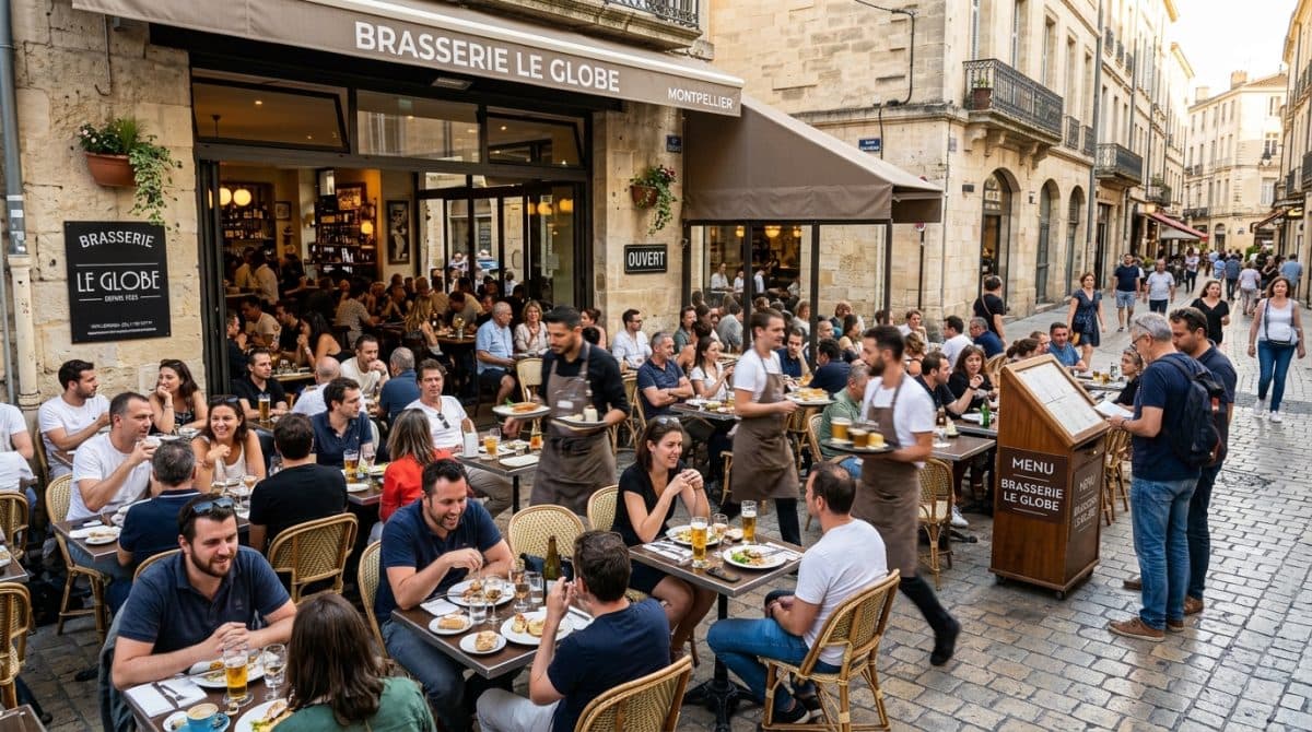 Illustration générée : Restaurant Brasserie Licence IV - Montpellier Centre - 200 Places