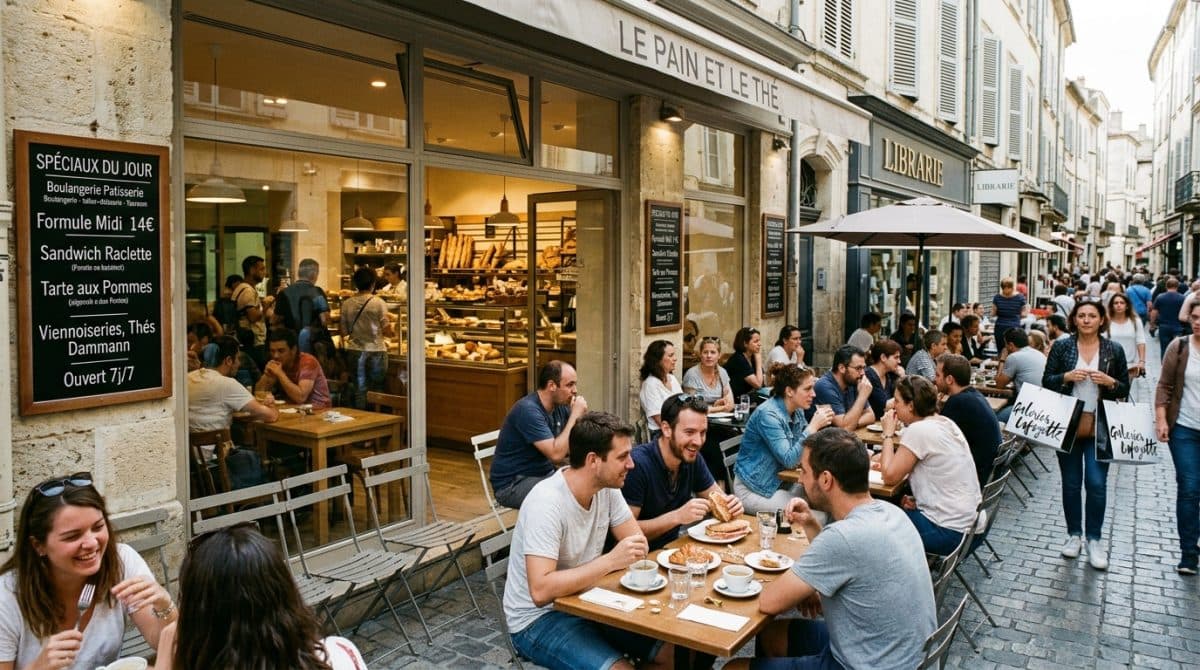 Illustration générée : 🍽️ À VENDRE Snack Sandwicherie Salon de Thé Emplacement N°1 Montpellier Centre