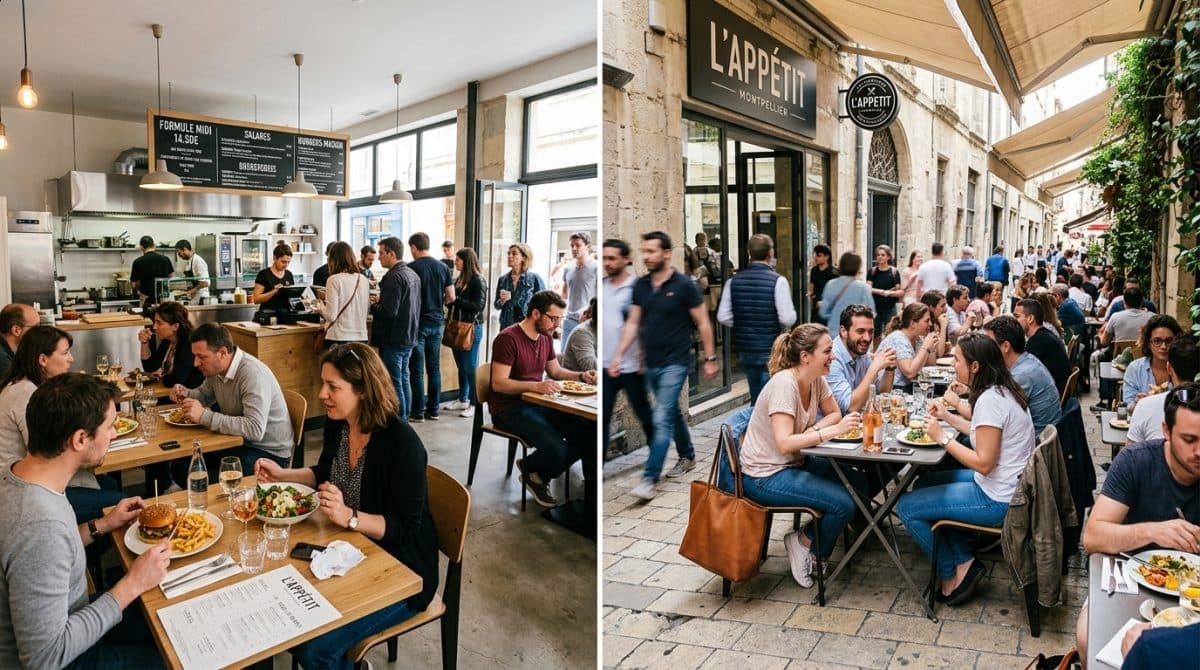 Illustration générée : A vendre affaire restauration rapide coeur de ville de montpellier