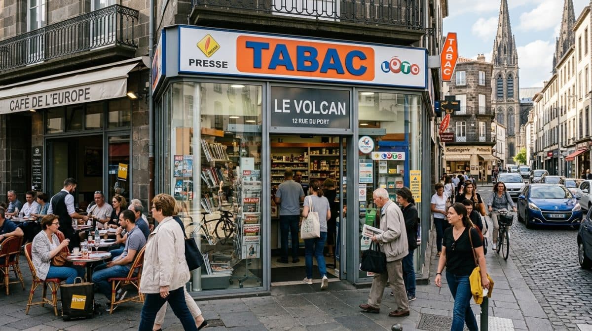 Illustration générée : Tabac presse loto FDJ clermont-ferrand centre